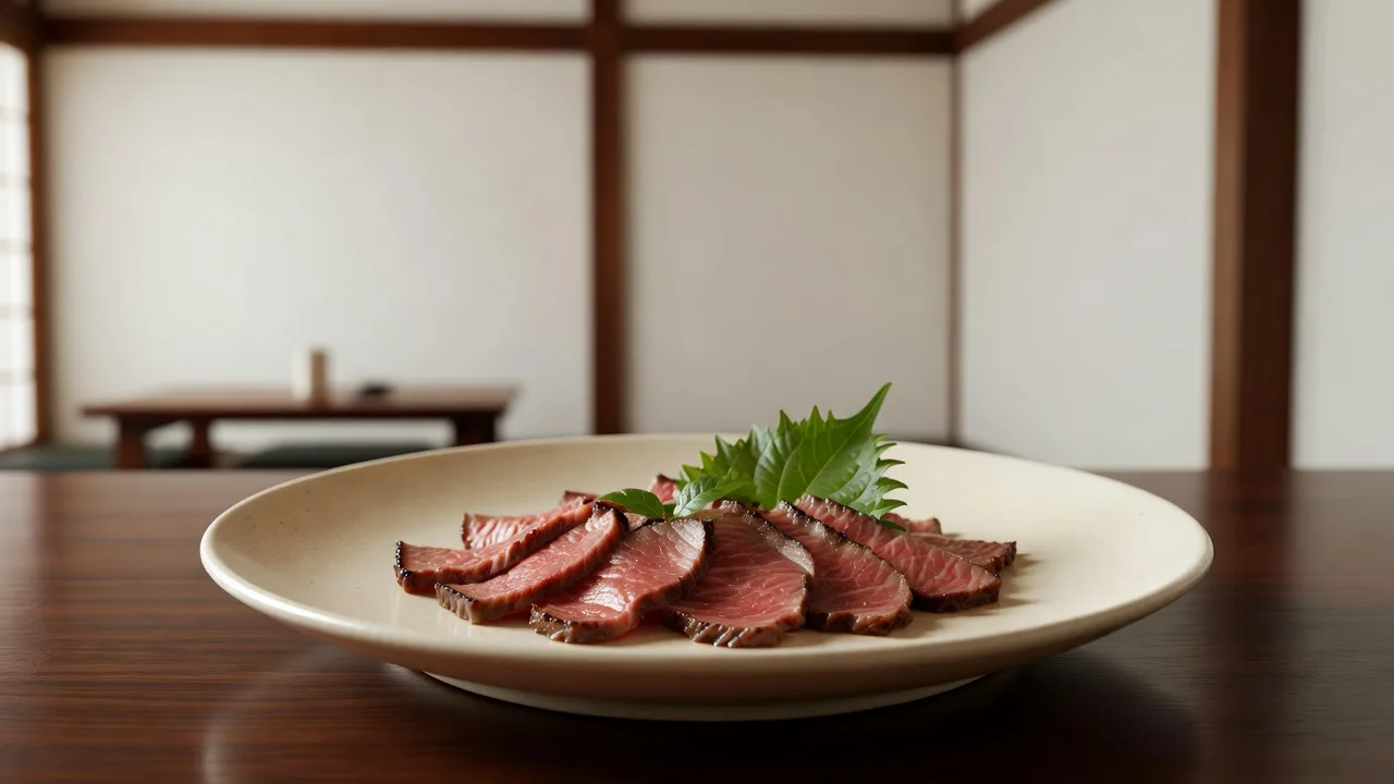 A5和牛の炭火焼き